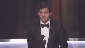 Ashton Kutcher Opens ‘The SAG Awards’ By Firing A Shot At President Trump Over Travel Ban