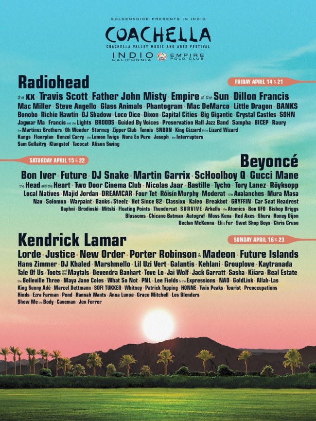 coachella 2017 Lineup
