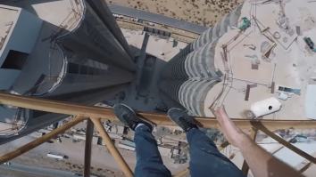 Get Ready To Soil Your Pantaloons Watching This Nutbag Daredevil Walk Between Towering Skyscrapers
