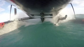 Team USA Sailor Lucky To Be In One Piece After Almost Getting Cut In Half From Falling Overboard (Video)