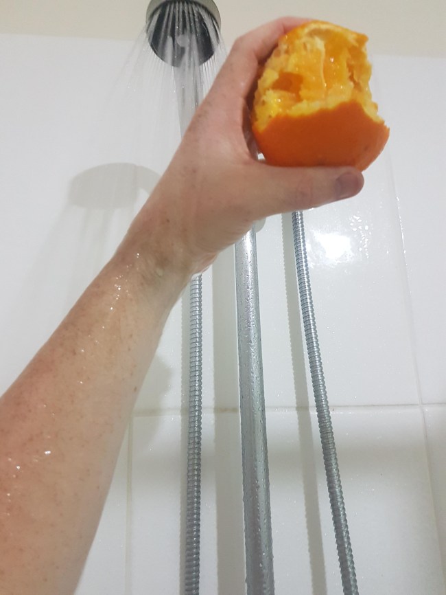 shower orange