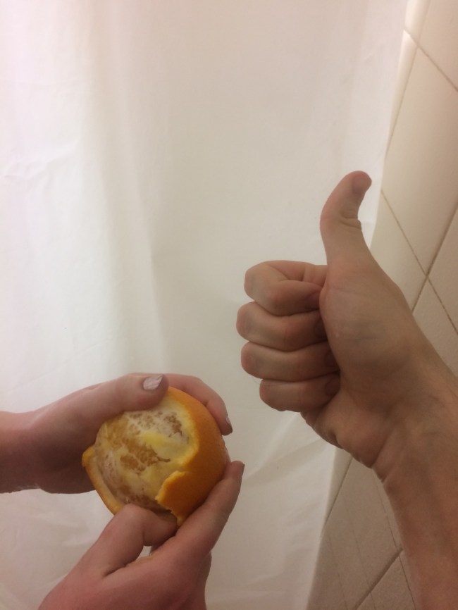 shower orange