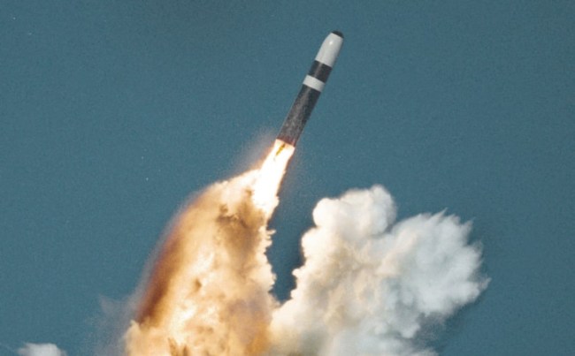 United States Trident II (D-5) missile underwater launch.