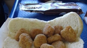 Is This Chicken Nugget Sandwich The Saddest School Lunch Of All Time?