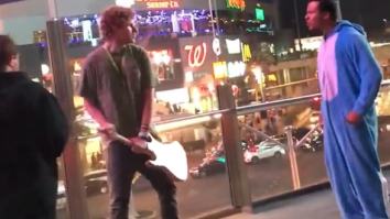 Vegas Fight Features Dude Dressed As Eeyore Knocking Out A Guitar-Wielding Man