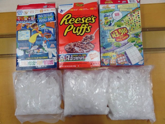 soldiers smuggling meth in cereal boxes