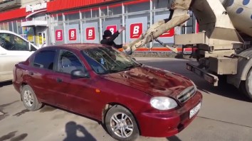 Angry Husband Fills His Wife’s Car With Concrete And The Reason Why Is About As Nutty As He Is