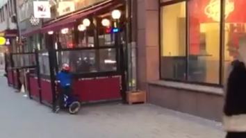 Video Of The Week: Kid Bicycling Into Wall Because He Was Staring At Strip Club Ad