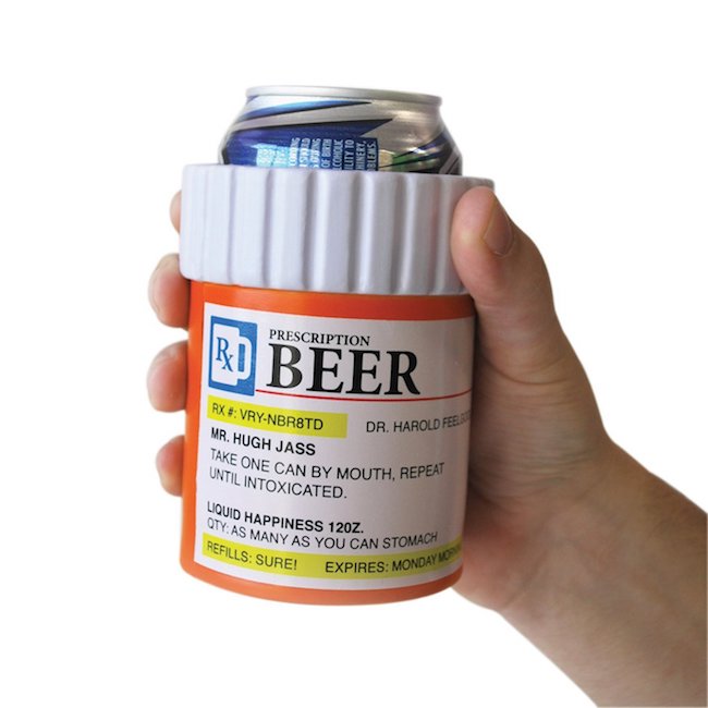 prescription bottle beer koozie