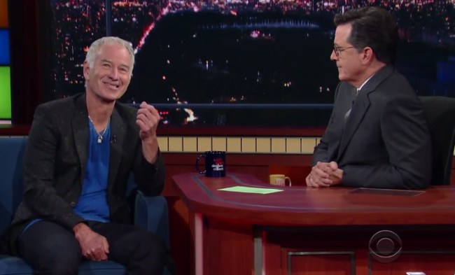 john mcenroe serena williams stephen colbert