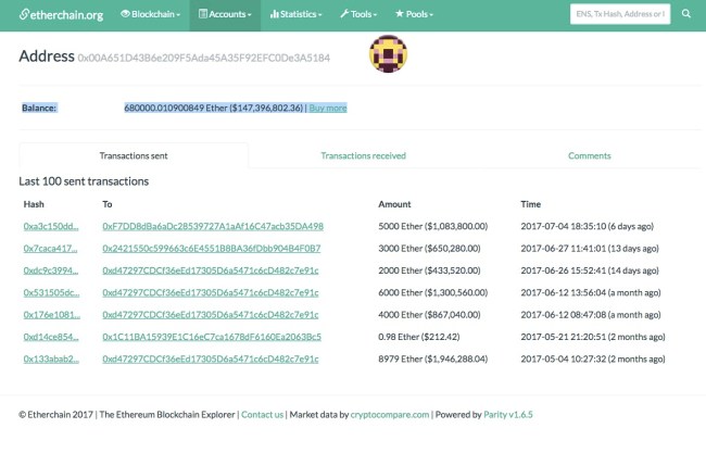 0x00A651D43B6e209F5Ada45A35F92EFC0De3A5184 ethereum trader makes millions