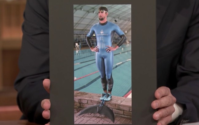 Michael Phelps Shark Fins Great White Race