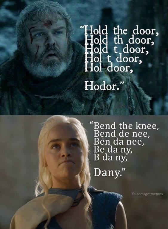 Game of thrones memes