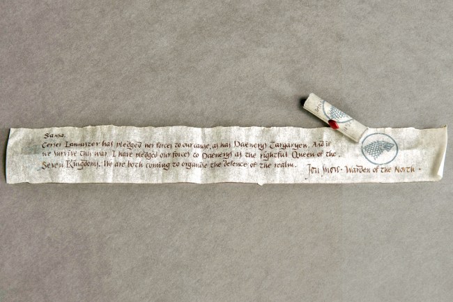 jon snow letter to sansa stark