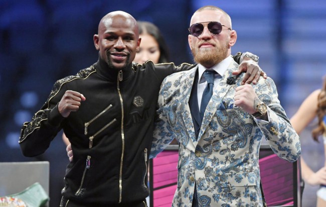 floyd mayweather giant conor mcgregor painting