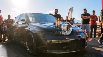 World’s Fastest 4-Cylinder Mitsubishi Evo Revs To 13,000 RPM’s And Hits 185MPH In 1/4-Mile