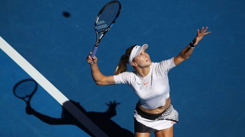 Genie Bouchard Took A Massive Digger While Wakeboarding On Her Offseason Beach Vacation