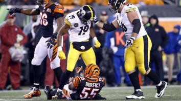 JuJu Smith-Schuster Wore His Full Uniform In The Locker Room While Serving His Suspension