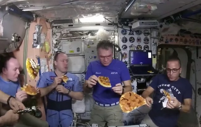 pizza night International Space Station