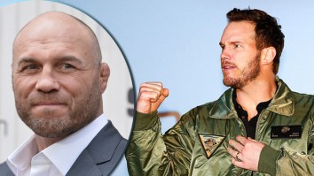 Check Out Chris Pratt Holding His Own As He Grapples With Six-Time UFC Champion Randy Couture
