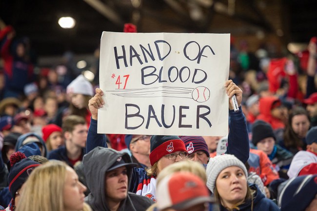 trevor bauer bleeding ALCS 2016