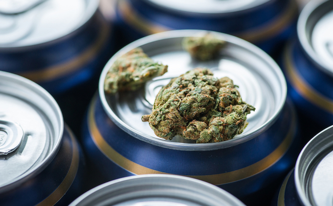 beer can with marijuana