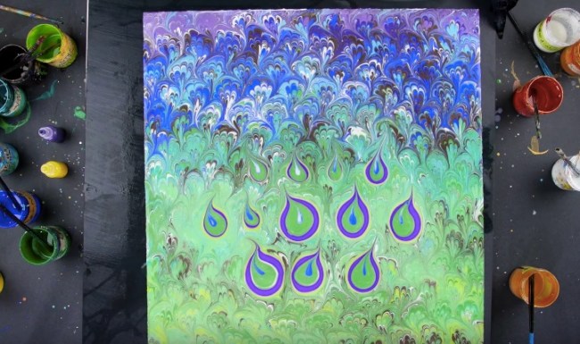 peacock marbling video