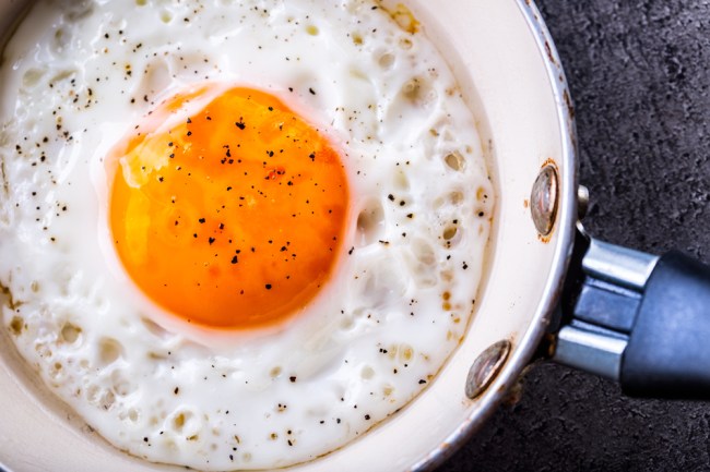 fried egg in pan