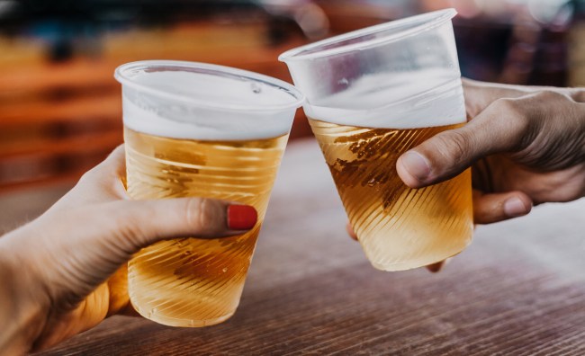 beer in plastic cups