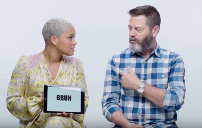 nick offerman millennial slang