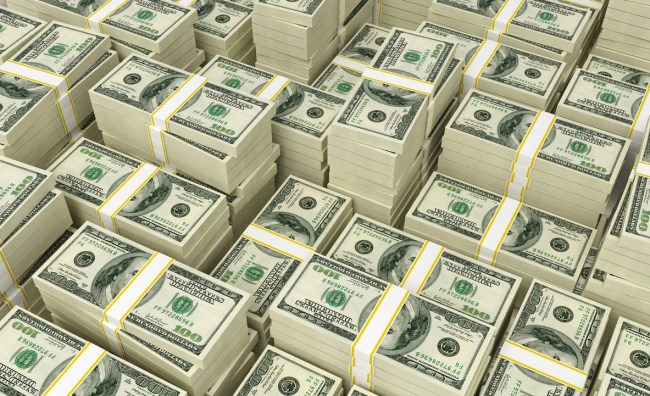 Money Pile $100 dollar bills