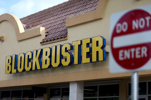 MIAMI, FL - NOVEMBER 06: A Blockbuster video store is seen on November 6, 2013 in Miami, Florida. Blockbuster announced today that it will close its 300 remaining U.S. stores by early January. (Photo by Joe Raedle/Getty Images)