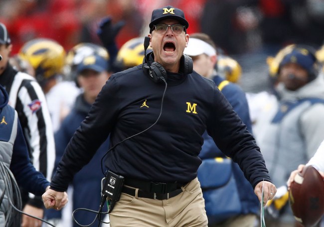jim harbaugh michigan yelling