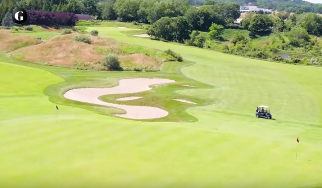 Three Ponds Farm backyard private golf course the hamptons