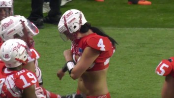 LFL Quarterback Linsey Noble Broke Out The ‘Kiki Challenge’ During Game, And It Was ‘Interesting’