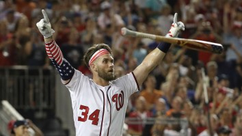 Little Leaguer Does Bryce Harper’s Epic Two-Handed Bat Flip After Hitting Walk Off Home Run