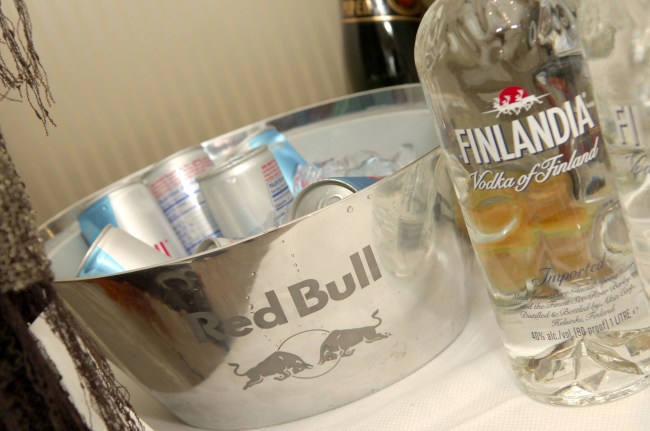 vodka red bulls increase aggression