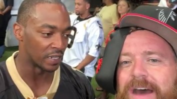 ‘Avengers’ Actor And Saints Fan Anthony Mackie Shut Down An Annoying, Trash-Talking Falcons Fan