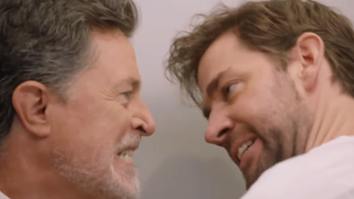 John Krasinski Tells Story How He Nearly Quit Acting Until His Mom’s Advice, Fights Colbert On ‘The Late Show’