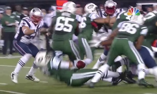 Mark Sanchez butt fumble