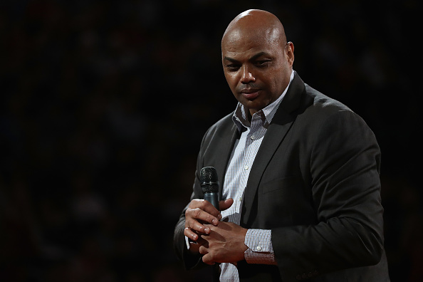 PHOENIX, AZ - MARCH 03:  NBA legend Charles Barkley speaks during half time of the NBA game between the Oklahoma City Thunder and the Phoenix Suns at Talking Stick Resort Arena on March 3, 2017 in Phoenix, Arizona. NOTE TO USER: User expressly acknowledges and agrees that, by downloading and or using this photograph, User is consenting to the terms and conditions of the Getty Images License Agreement.  (Photo by Christian Petersen/Getty Images)