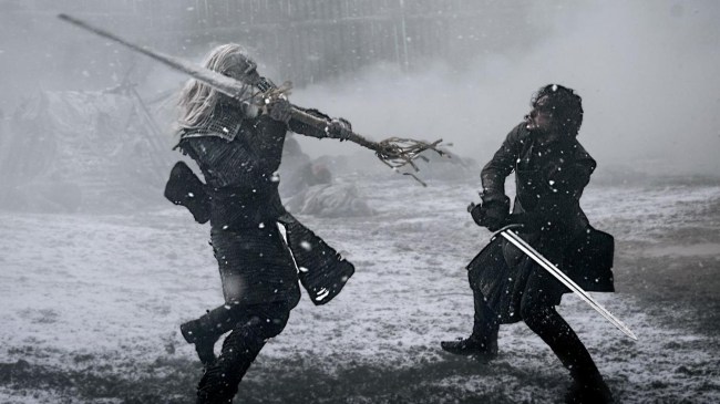 jon snow game of thrones battle white walkers
