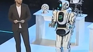 ‘High-Tech’ Talking Russian Robot Dancing On State-Run TV Turns Out To Be A Dude In A Robot Costume