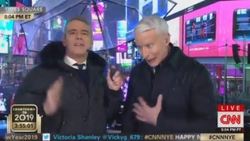 NYE: Anderson Cooper Struggles Mightily With Tequila Shots, Gets Drunk, Tells The World His Mom Hooked Up With Marlon Brando