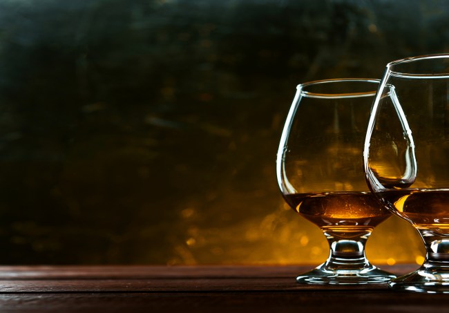 luxurious and expensive French brandy in a glass