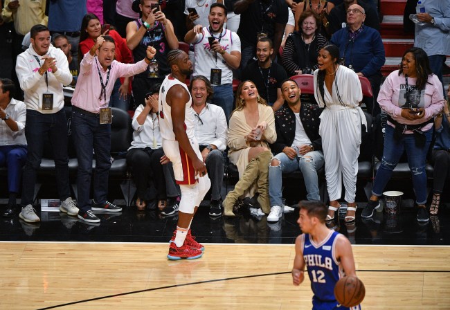 Chrissy Teigen Gets Memed After Dwyane Wade Crashed Into Her