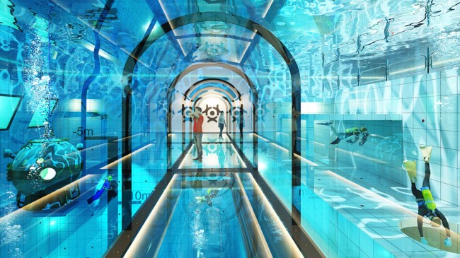Worlds Deepest Swimming Pool Has Hotel Rooms With Underwater Views