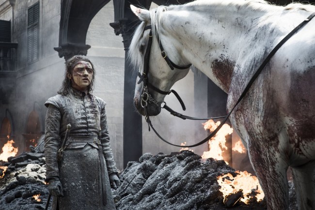 arya stark white horse game of thrones kings landing