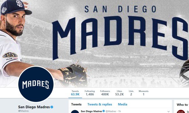 San Diego Padres change name to Madres for Mother's Day and some guy stole their Twitter handle