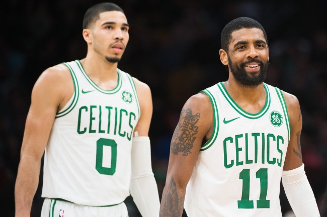 New report suggests that Kyrie Irving treated teammate Jason Tatum like LeBron James treated Irving when both were on the Cavs together.